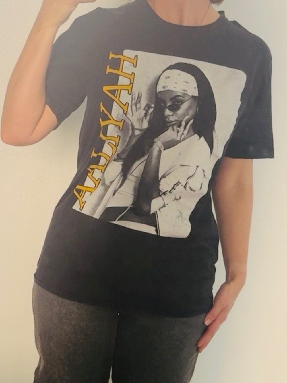 Aaliyah Graphic T-Shirt Black Music Tee